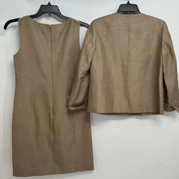Talbot's Chic Tan Dress and Jacket Set 6P - Picture 2 of 14